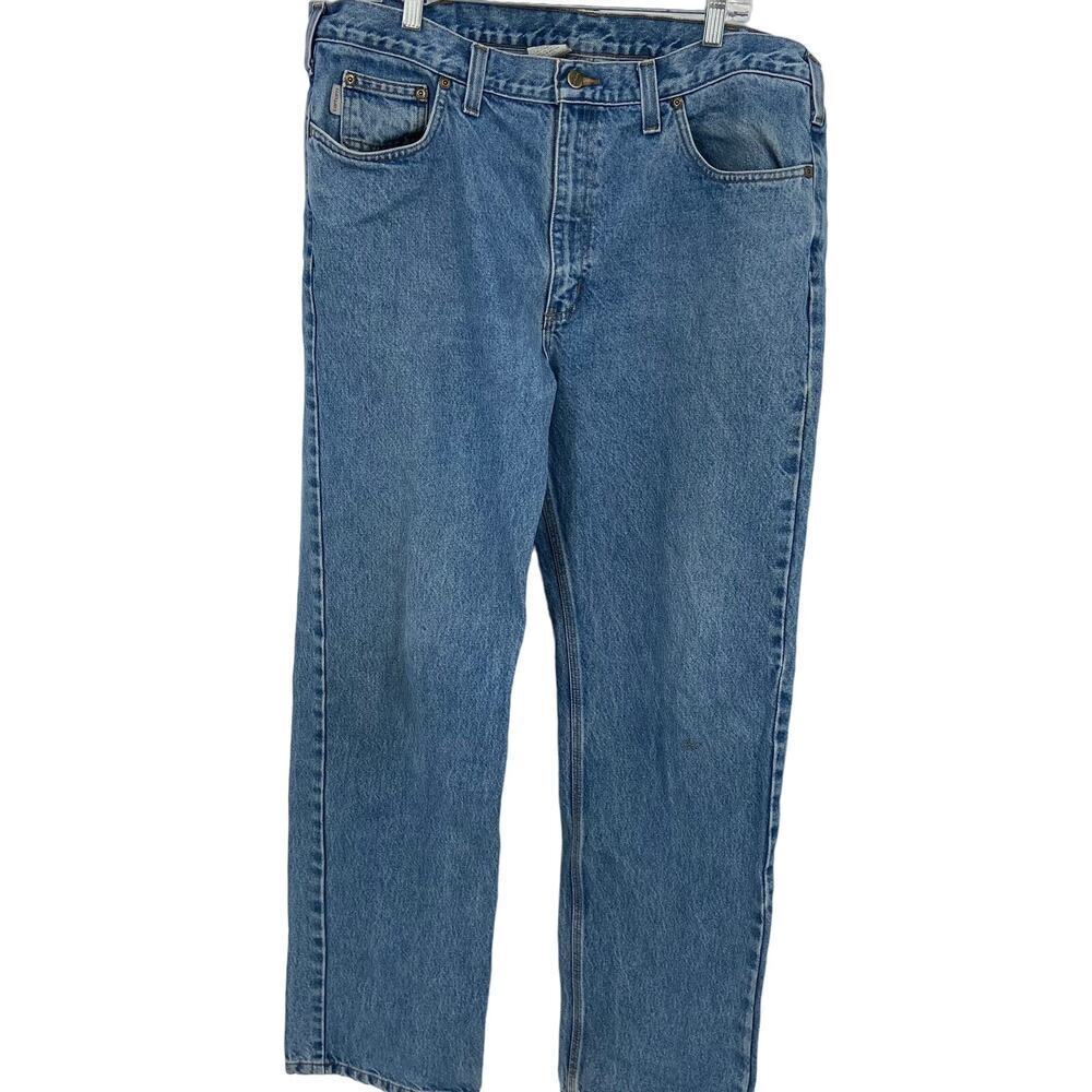 Carhartt Jeans Mens Size 40 Traditional Fit Light Wash Cotton Denim